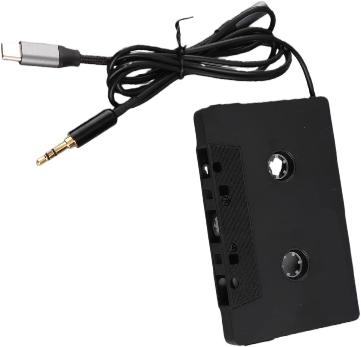 Naar AUX-adapter, Autoradio AUX-cassetteadapter, Type C Kabeladapter voor Telefoon MP3, TPE 3,3ft Snoeradapter voor Smartphone MP3 Naar Vintage Stereo