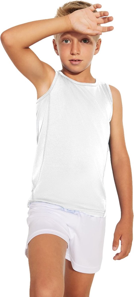 Functioneel shirt voor kinderen – sportshirt zonder mouwen, armuitsnijding, comfortabel en zacht