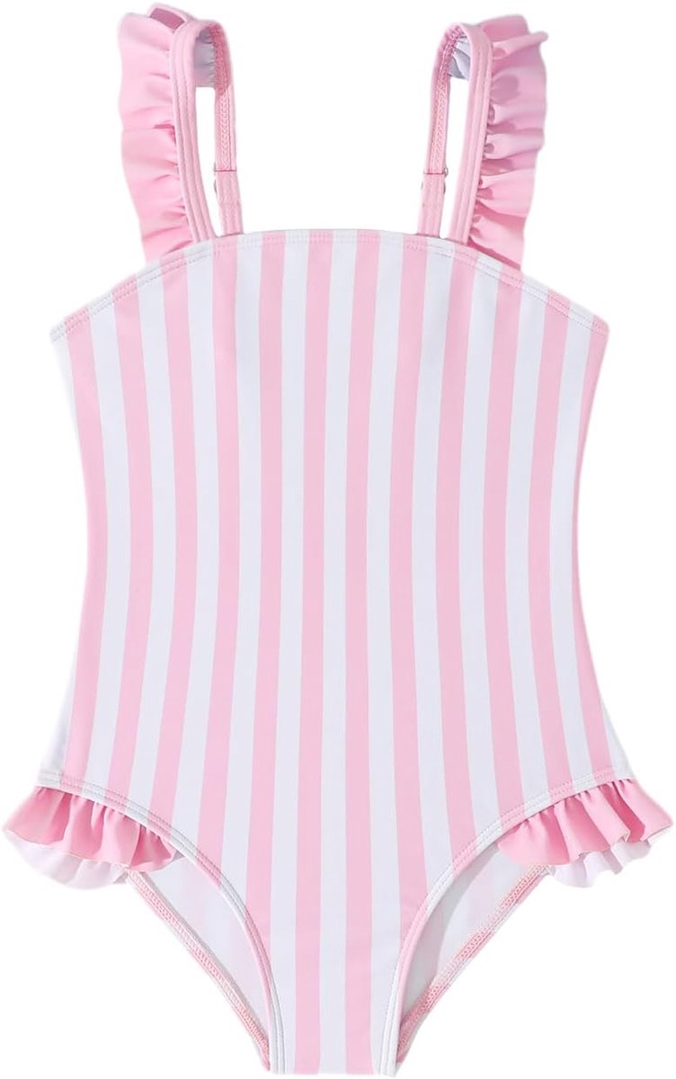 Badpak voor meisjes, maat 80-116, eendelig badpak voor meisjes, baby's, peuters, met verstelbare bandjes, schattig, UPF 50+, zwempak voor meisjes en kinderen, voor strand en zwembad