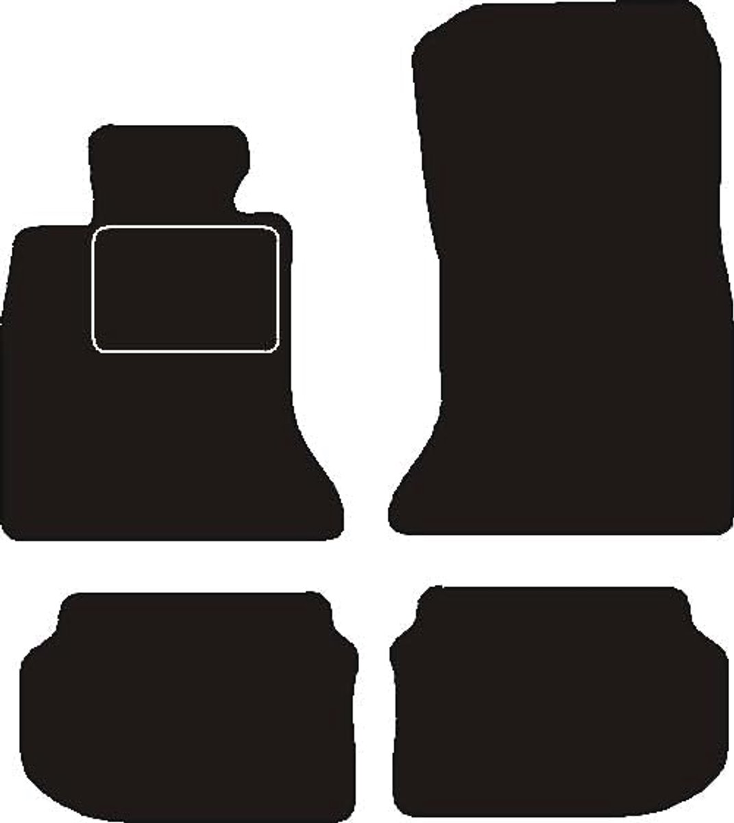 Naaldvilt automatten passend voor Mini Countryman 2011-2017 | Antislip | Met versterking | 4-delig | Automatten | Mattenset