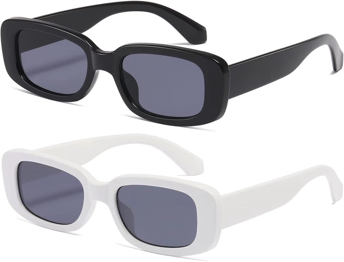 kimorn Rechthoekige zonnebril voor dames man, Retro vierkante UV400 tinten