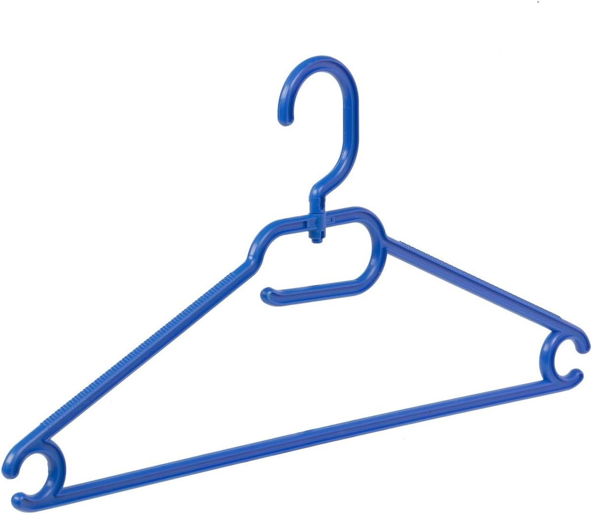 Kleerhanger, Multihanger, set van 30 Stuks, Kunststof, Blauw, Blouse, Shirt, Overhemd, Jas, Rok, Broek, 360° Draaibare Haak, 42 cm (8445_12/30)