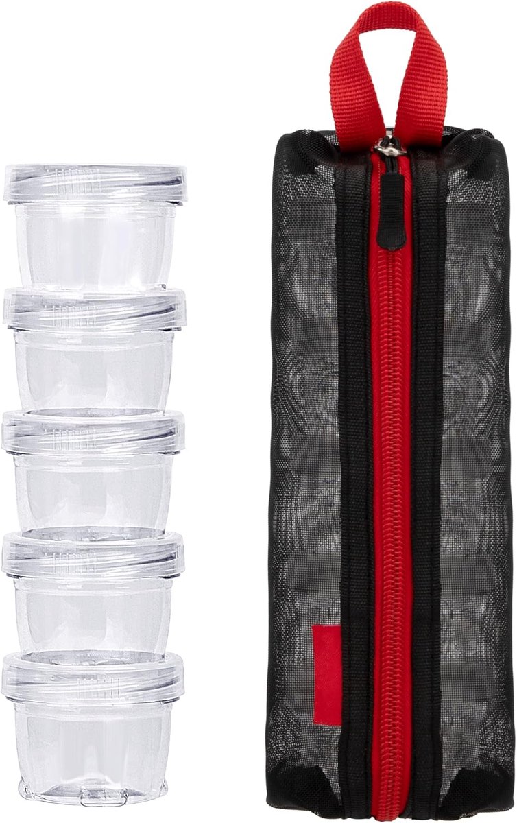 Draagbare Kruidenflessenset voor Outdoor Camping Picknick Barbecue 5-delig