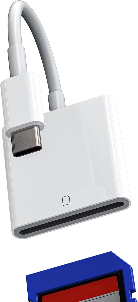 C SD-kaartlezer voor Apple iPhone15 Pro Max Plus voor iPad Air Macbook Pro Compatibel voor Samsung Galaxy S23 Type-C Camera Geheugenadapter Compact Flash Drive 3.0 Thunderbolt 4 3 Kabel Dongle