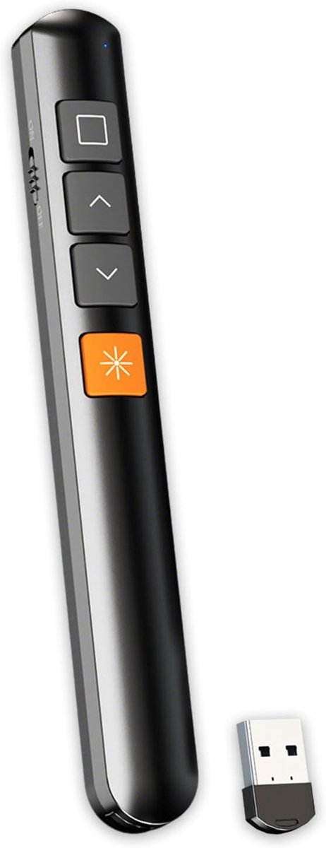 Afstandsbediening voor PowerPoint-presentaties, clicker 2,4 GHz met USB-ontvanger, slide-besturing voor pc, Mac, vergaderingen en kantoor