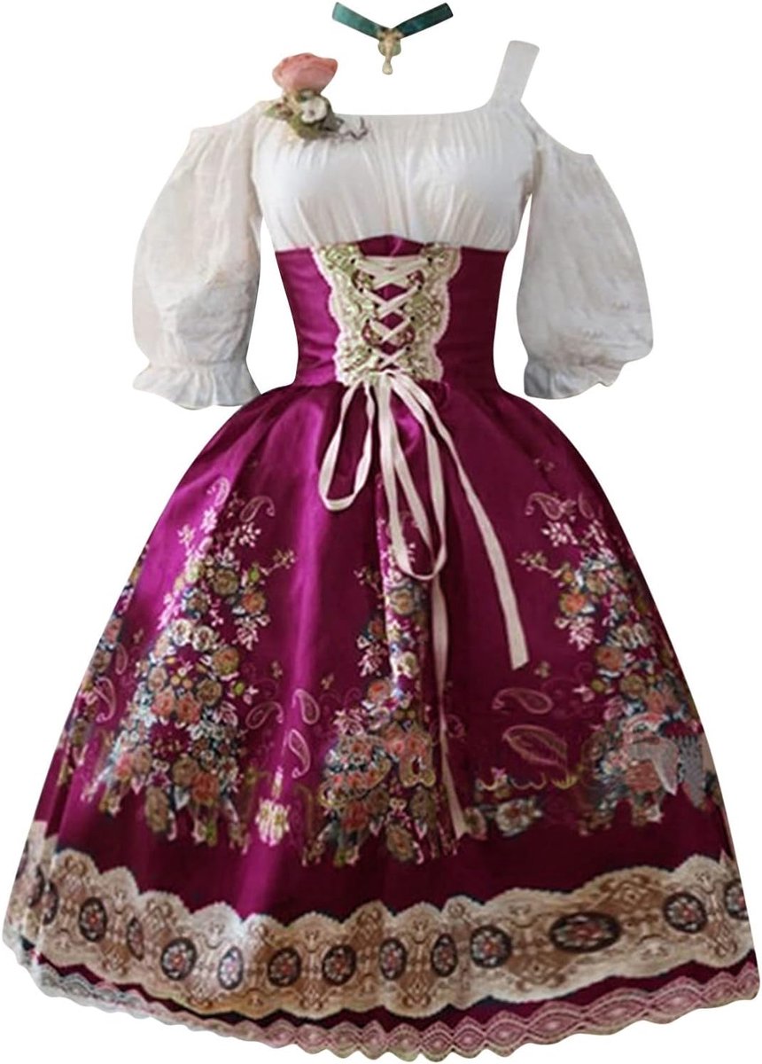 Zomerjurk voor dames, Lolita-stijl, slim fit, performance-rok, prinsessenrok