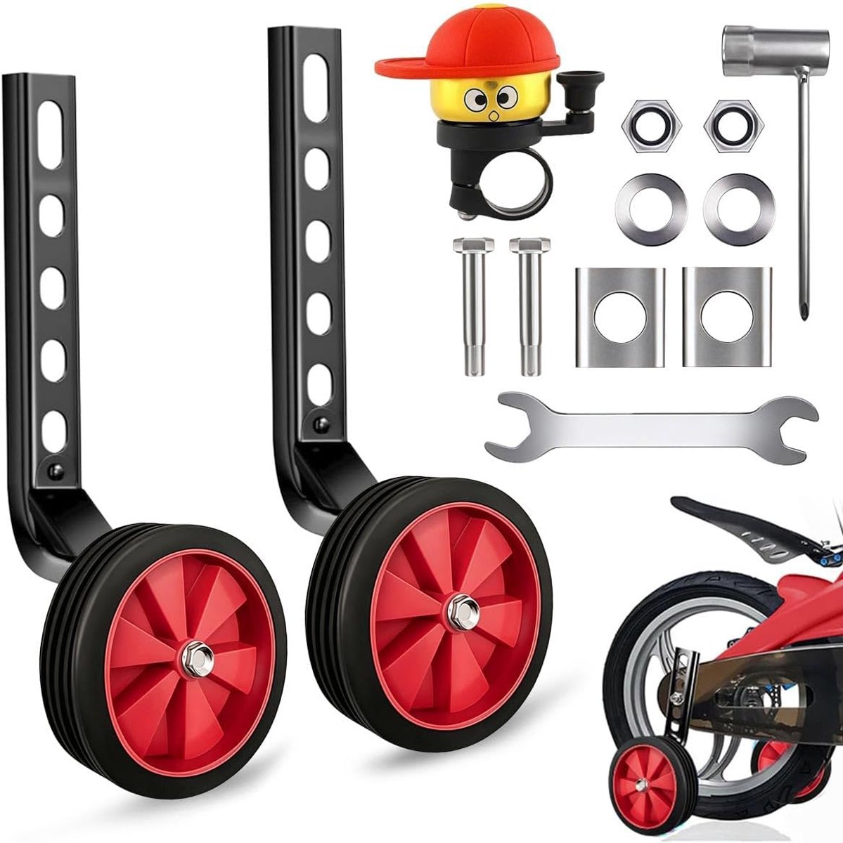 Steunwielen, rood