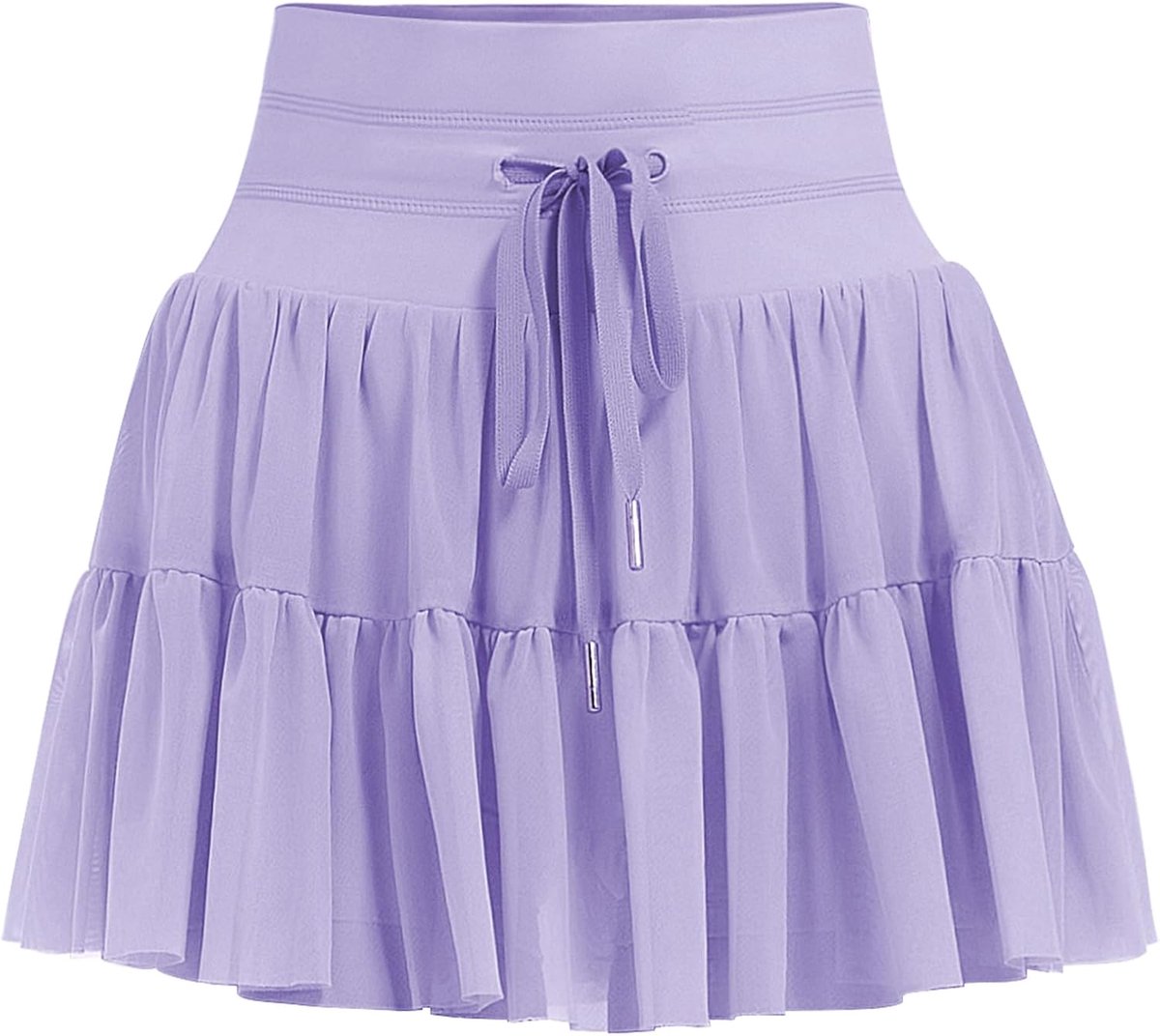 Rokken voor dames, met korte broek, zakken, hoge taille, ruches, atletische golfskorts, hardlooptraining, geplooide rokken