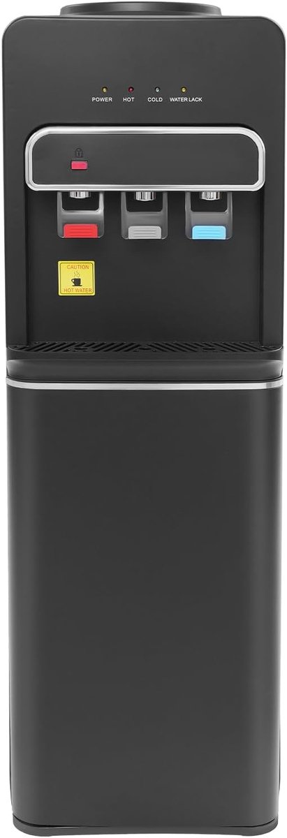 Waterdispenser met vloerbelading, 550 W, koud en warm, dubbele functie, elektrische warmwaterdispenser, 85 ~ 95 °C, voor thuis, kantoor, slaapkamer, woonkamer (zwart) — afbeelding 3