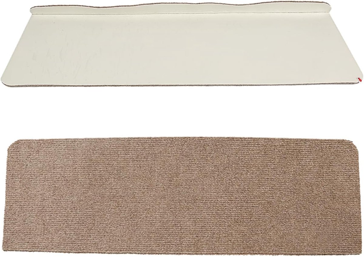 Trapmatten, antislip trapmatten, trapmatten, geluidsabsorberende trapmatten, trapmatten voor binnen, 65×25×0,3 cm (bruin rechthoekig, 30)