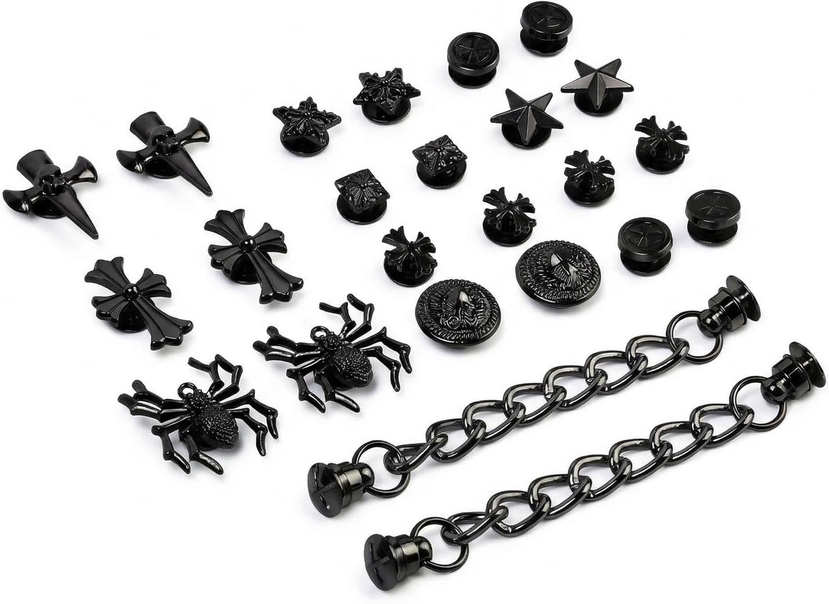 Bedels DIY afneembare gothic mode bedels accessoires voor sandalen klompen armbanden party cadeau vakantie mannen don