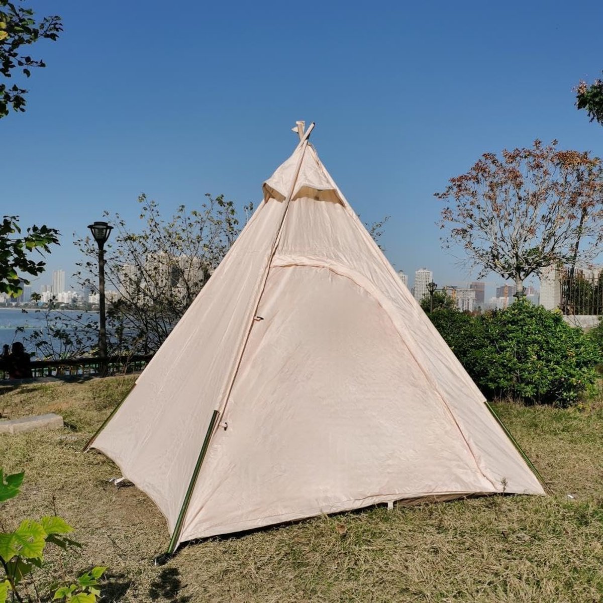 300d Oxford Outdoor Arabisch Canvas Family Tent Teepe Jurt Glamping Tent Wandelen Picknick Camping Strand Bruiloft Waterdicht