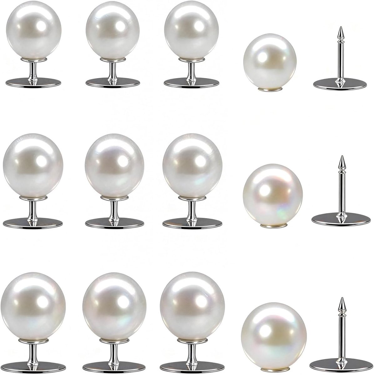 Knopen zonder naaien, parelknopen, afneembare parelstekers, knoopafdekkingen, broches, buttons badge voor dames, overhemden, vesten, sjaals, blouse, doe-het-zelf projecten