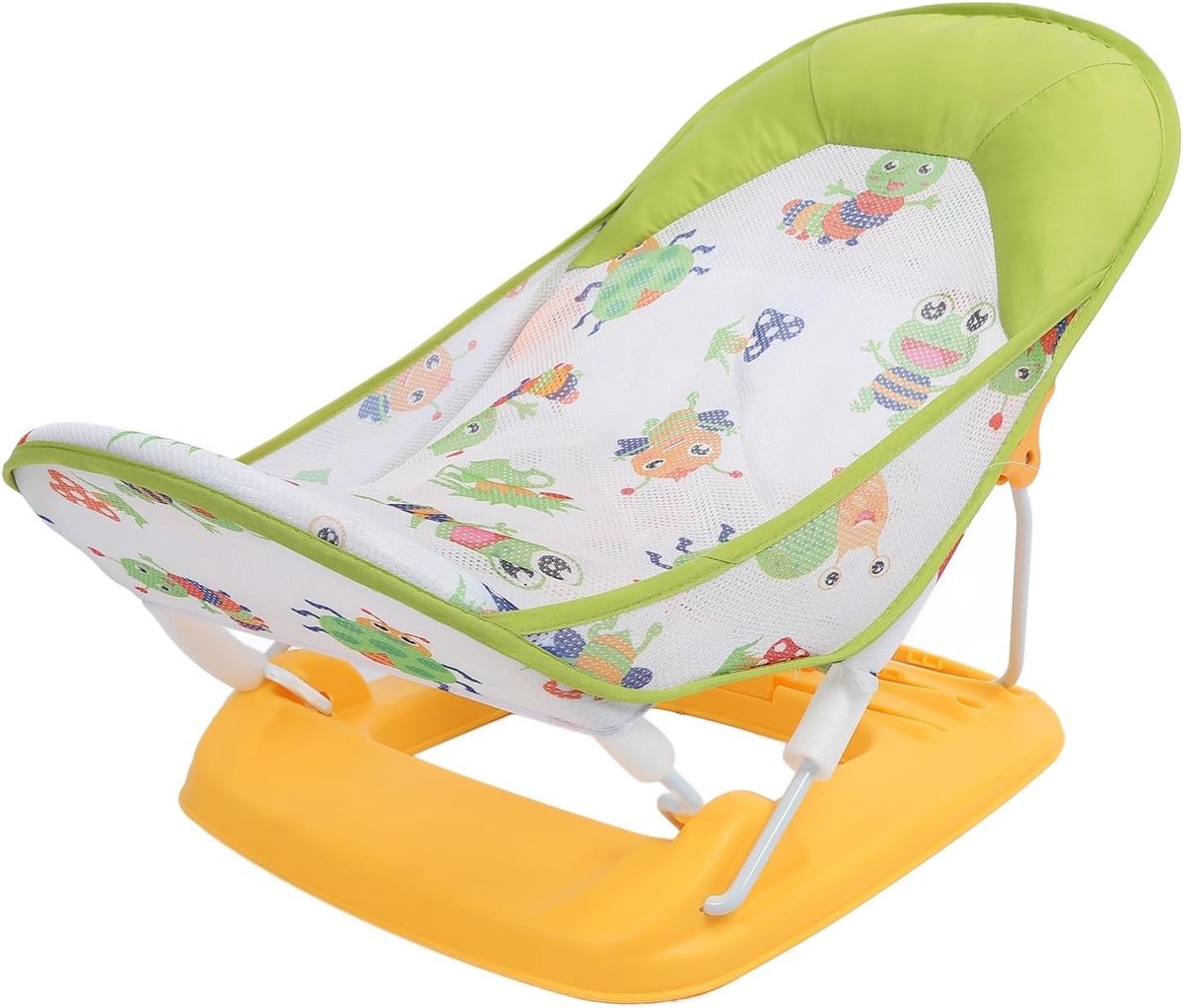 Vouwbare Hoge Stoel voor Badkamer, Hoogte Verstelbaar en Antislip, Ideaal voor Baby's en Peuters met Badnet en Zonligstoel