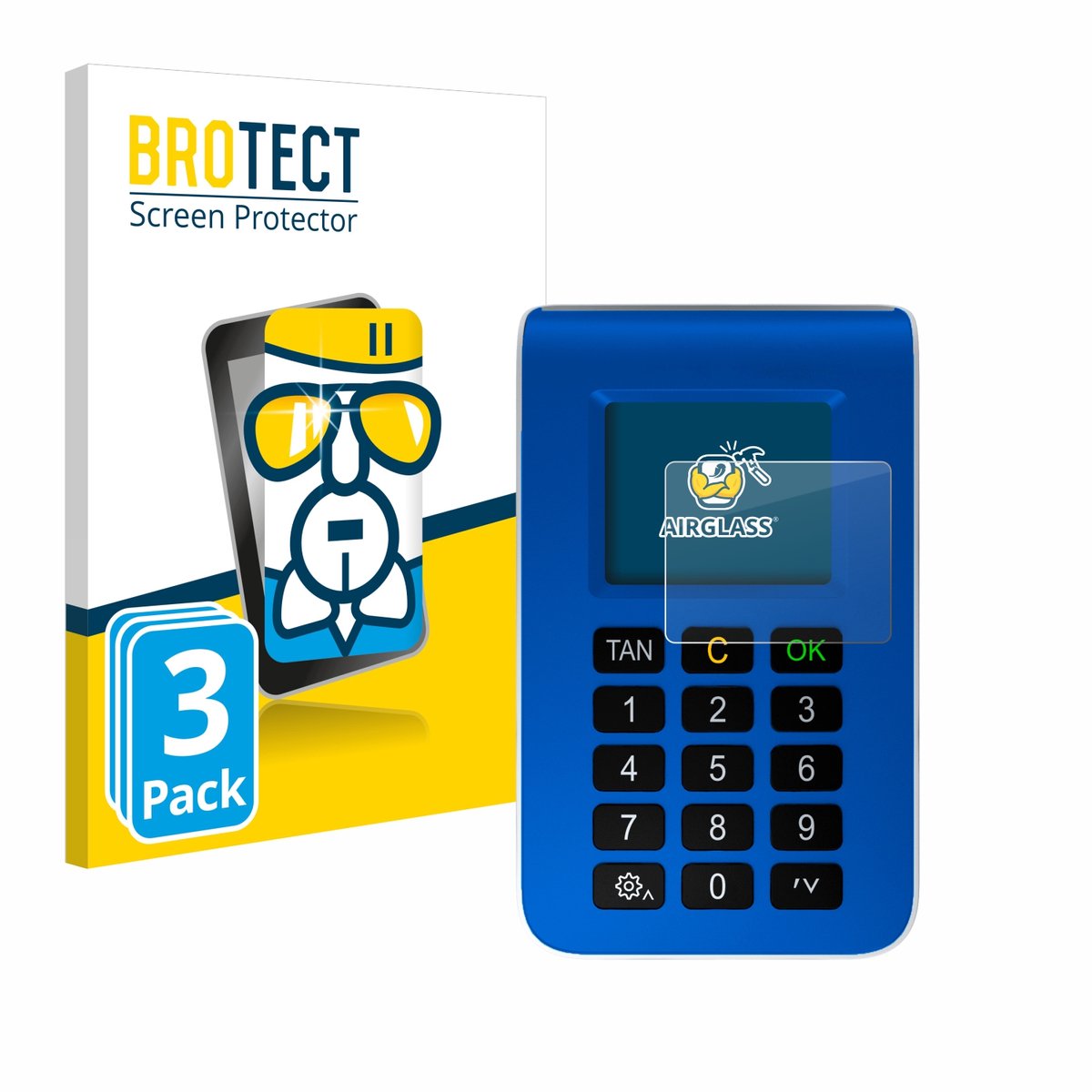 Screenprotector 3 Stuks voor REINER SCT tanJack photo QR Beschermglas transparant
