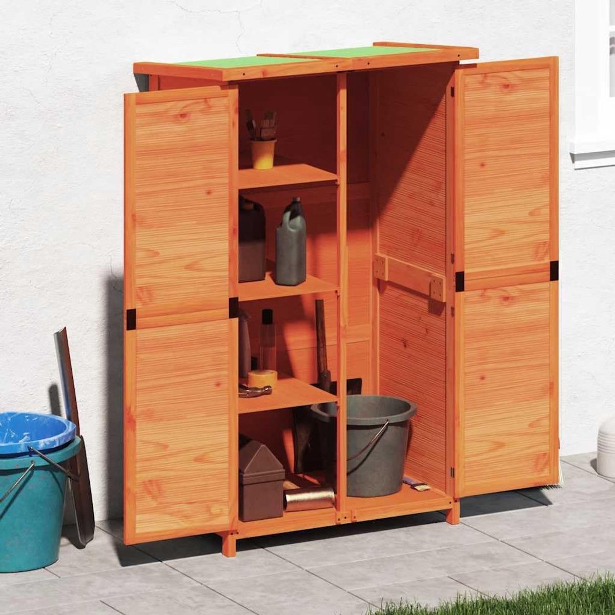 Bruin 83x57x140 cm massief hout grenen