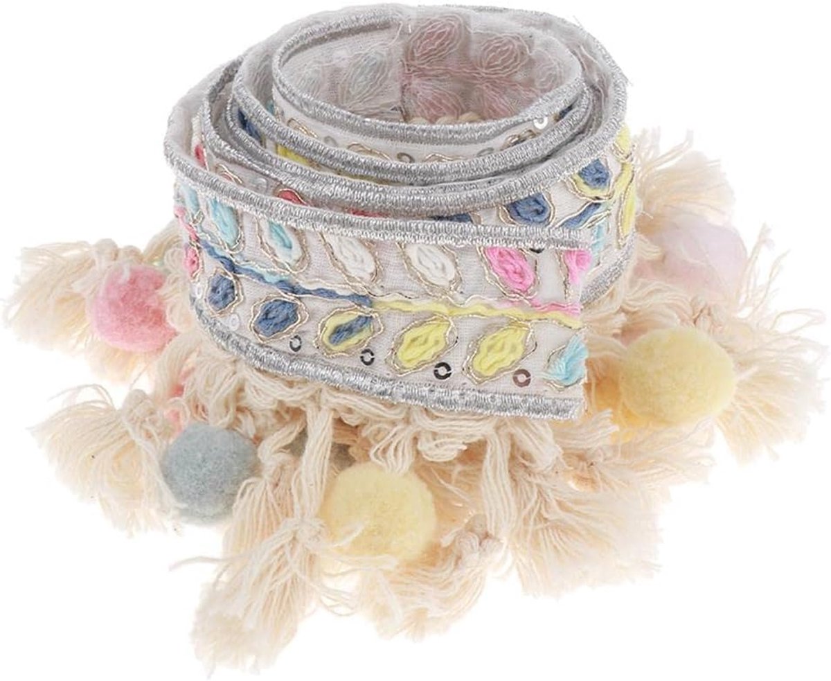 Zalati Pompom Bal Kwastje Kant 1 Yard Fringe Trim Lint Accessoires Voor Diy Kleding Jurk Kledingstuk Naaien Stof