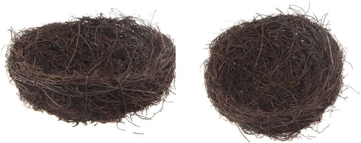 Natuurlijke Vogelhuisjes van Woven Vine voor Vinken, Set van 2, Perfecte Bedekking en Nestmateriaal