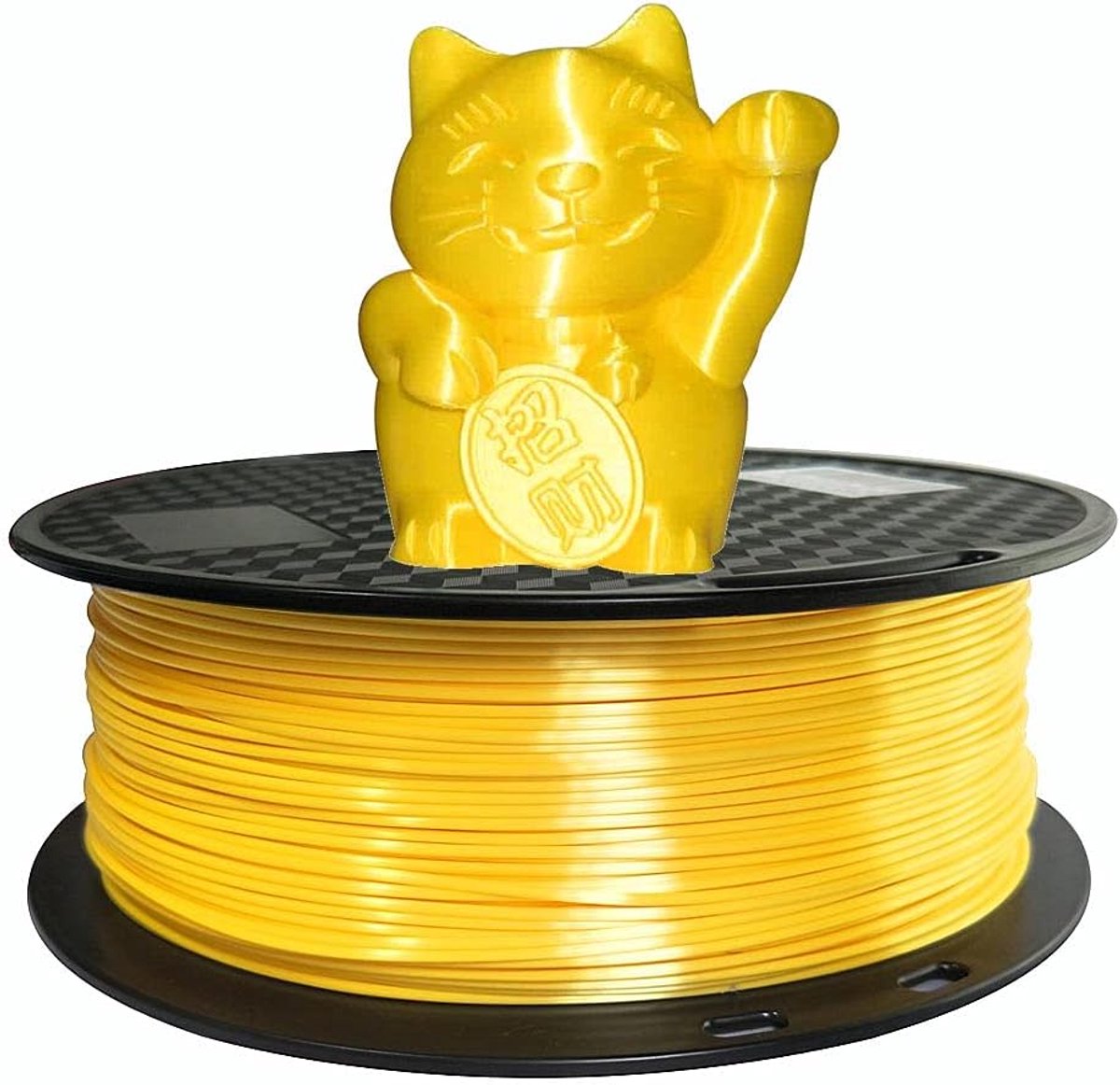 Geel PLA Filament 1.75 mm 3D Printer Filament 1KG 2.2LBS Spoel Zijde Glanzende Glanzende Metallische Gele 3D Printing Materiaal CC3D Heldere Gele Kleur