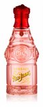 Versace Red Jeans eau de toilette fles met roze vloeistof en rode dop.