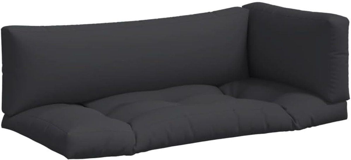 3-delig. Zwart polyester