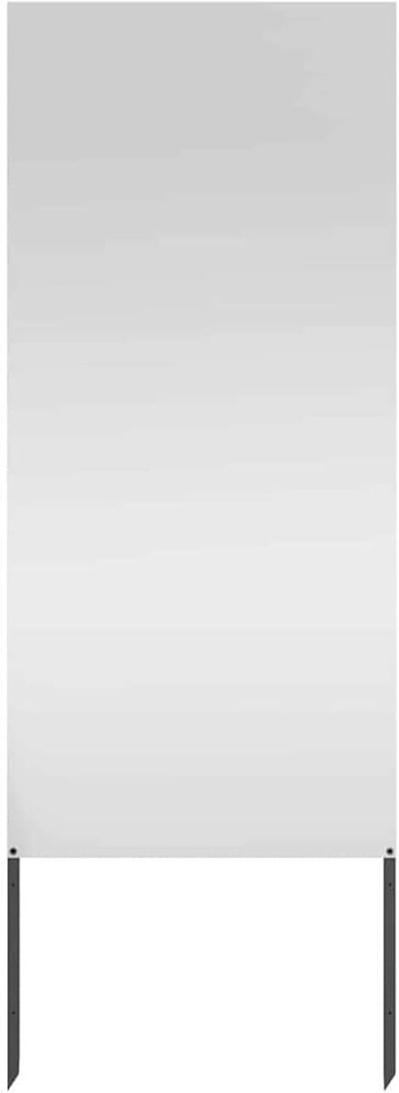 Tuin876292 Inkijkwerend canvas, zilver, 50 x 140 cm, verzinkt staal, inkijkbescherming, metaal, inkijkbescherming, tuindecoratie, omheining voor tuin