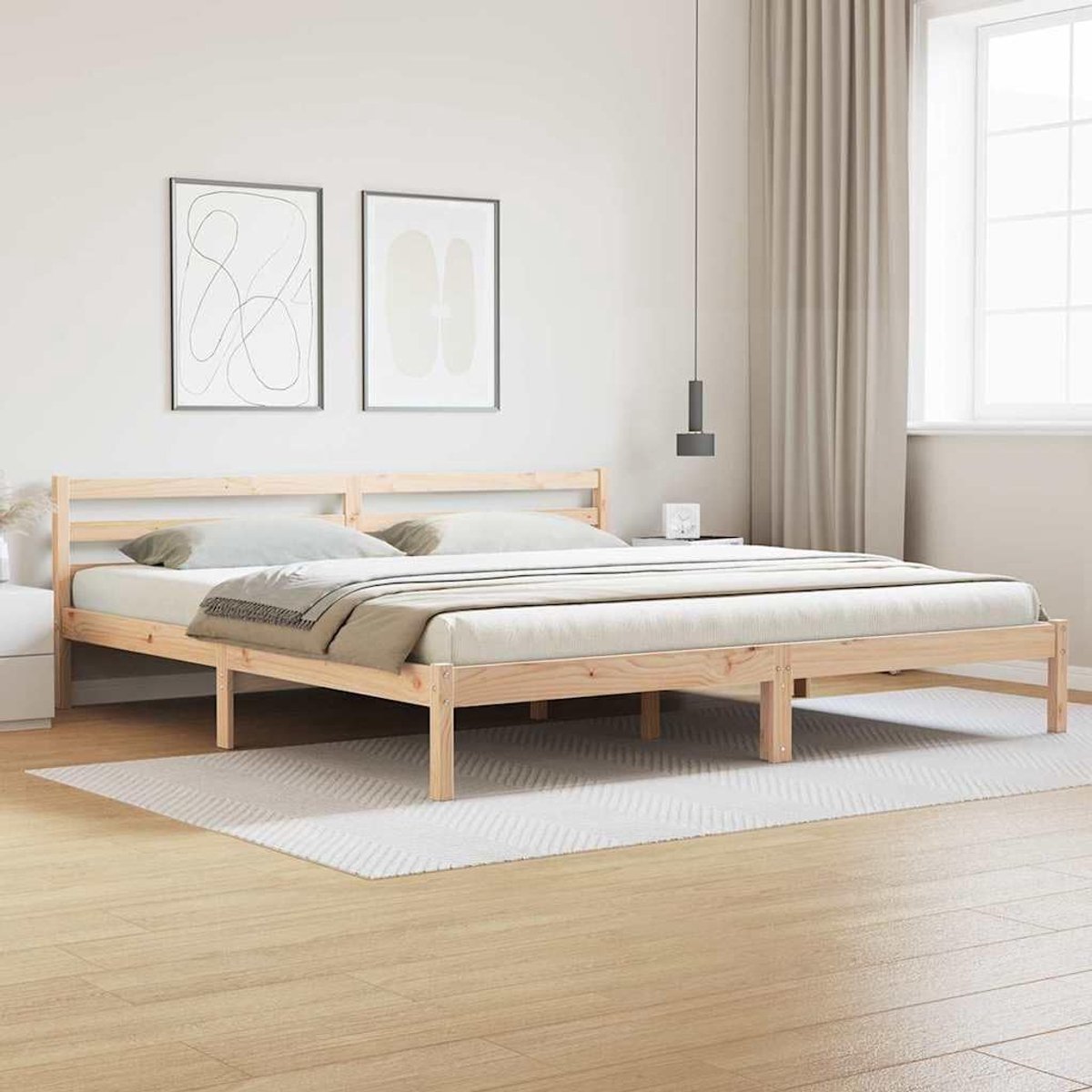 Grenenhout modern minimalistisch standaard naturel 180x220 cm