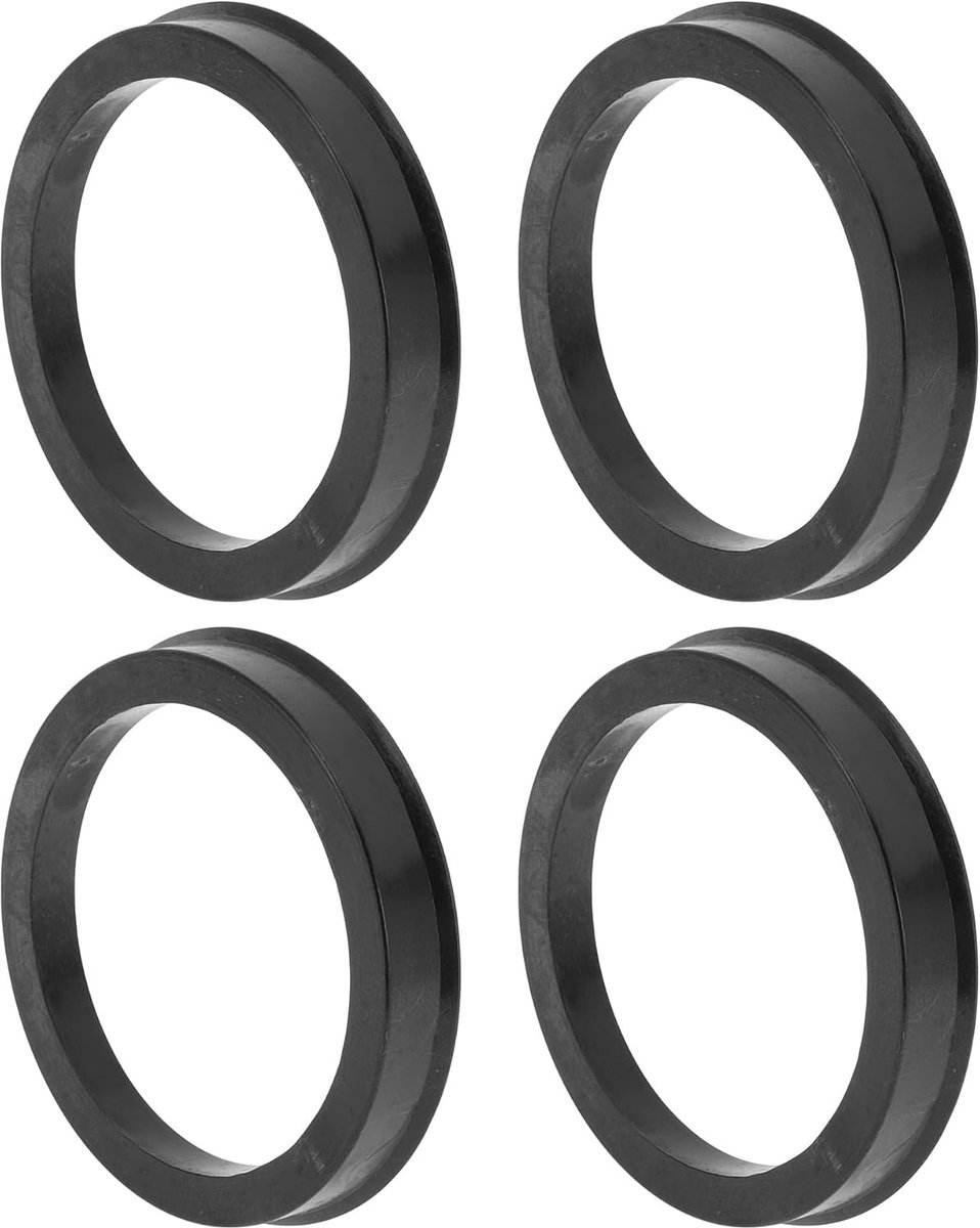 66.6mm tot 54.1mm Auto Wiel Hub Centric Ringen Zwart Polycarbonaat Wielen Middenas Schokabsorberende Hubrings 4 Stks