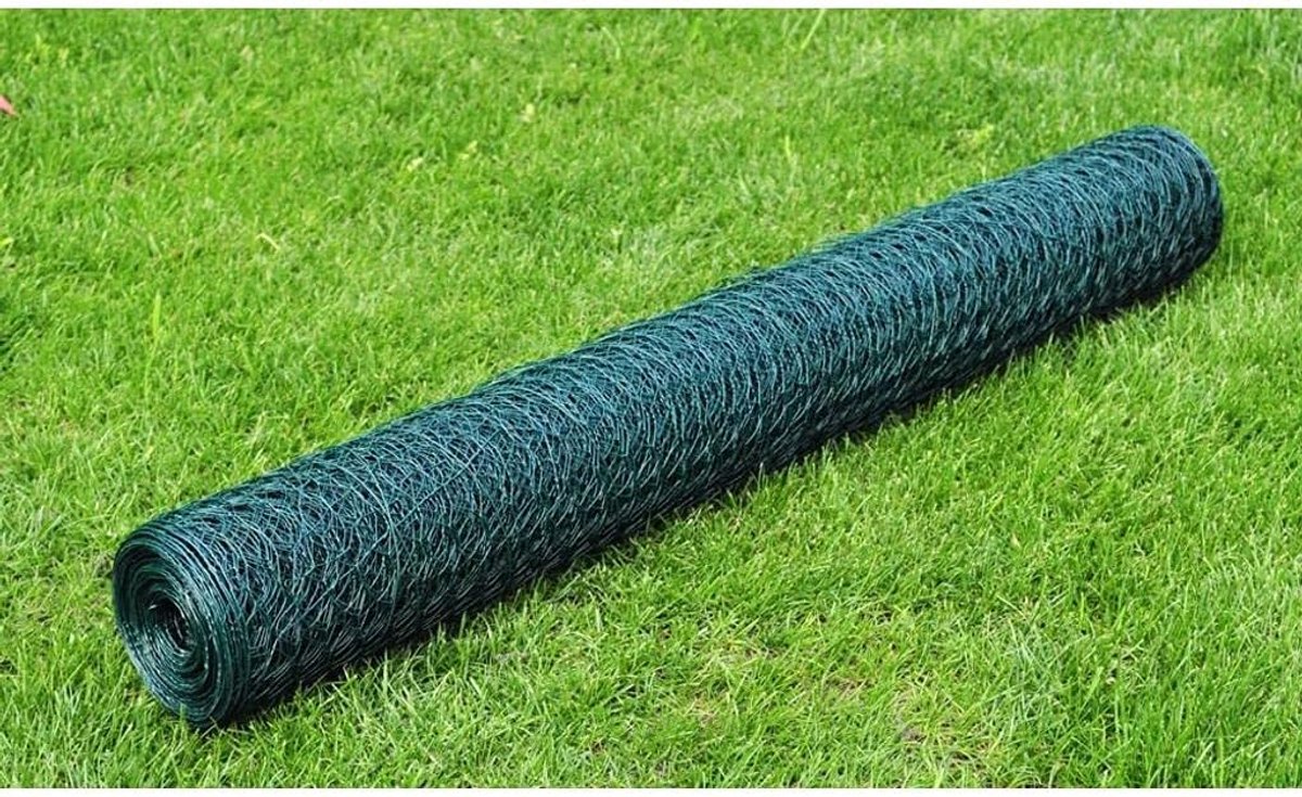 Gaasdraad verzinkt met PVC-coating 25×0,5 m groen