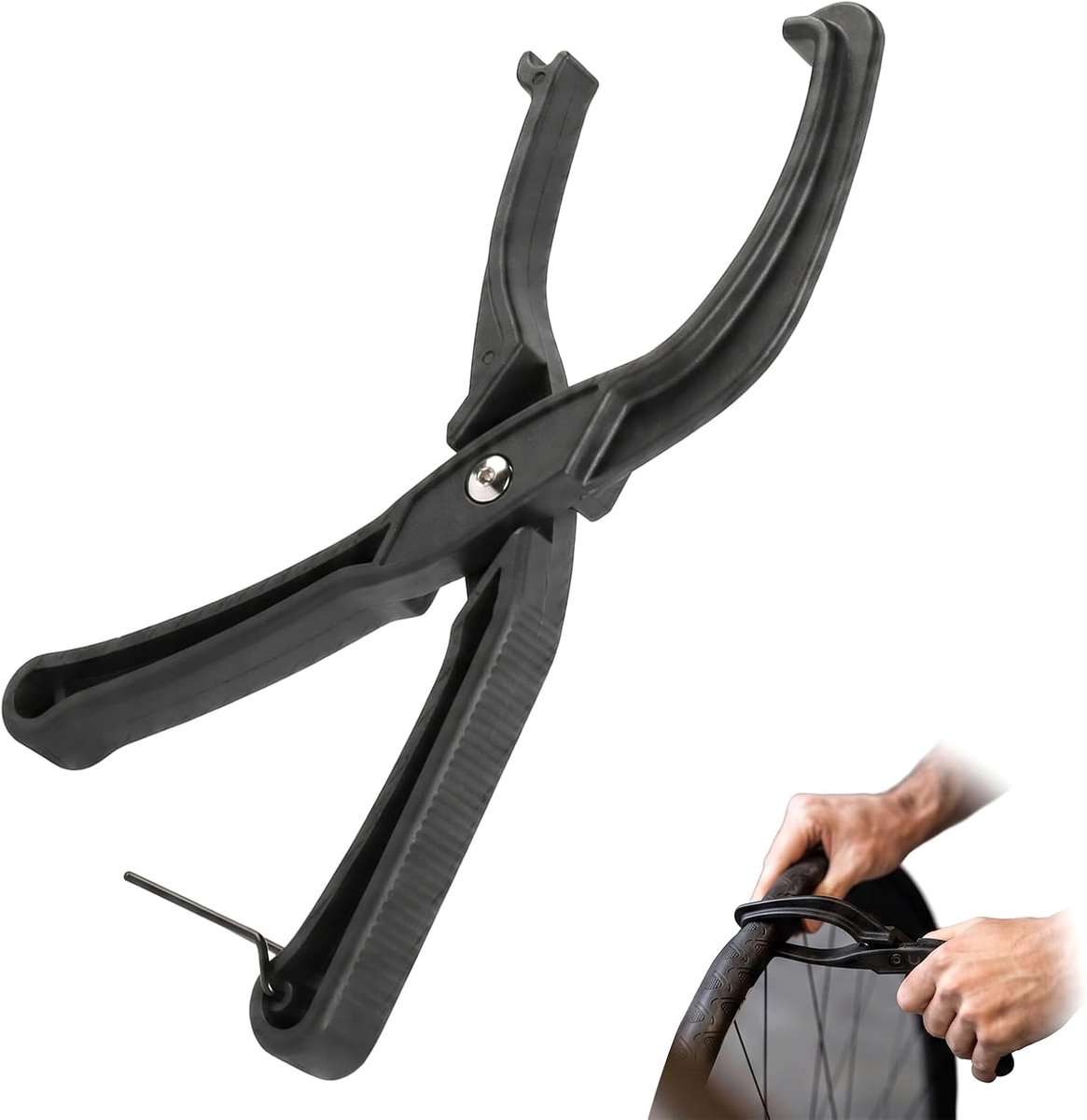 Bandentang voor fietsbanden, professionele bandenlichter voor fietsbanden, bandenlichter met hefboomprincipe voor snel wisselen, reparatiegereedschap voor racefiets en MTB, zwart
