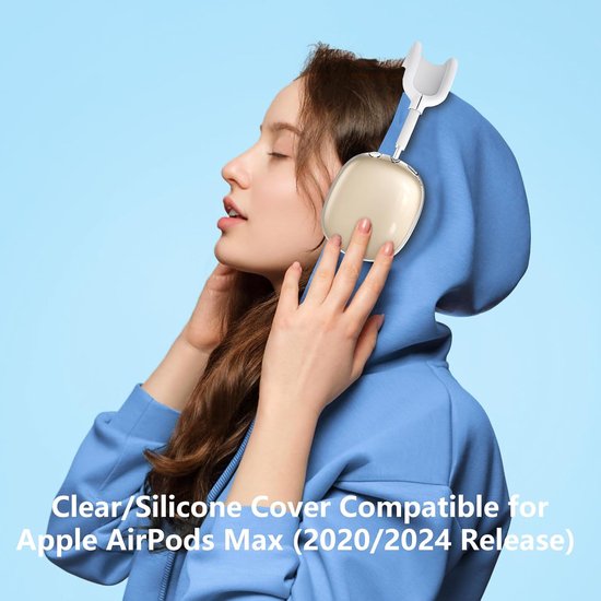 Hoes voor Airpods Max 1st/2nd, Transparent White — afbeelding 5