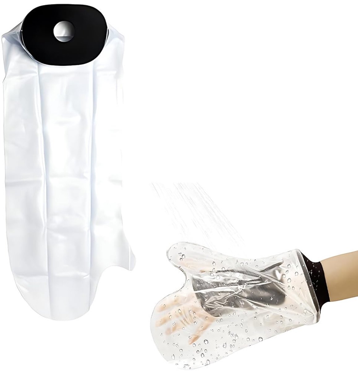 1 stuk waterdichte armafdekking, herbruikbare gipsbescherming voor badkamer en douche, gipsbescherming voor douche-arm, waterdichte bescherming