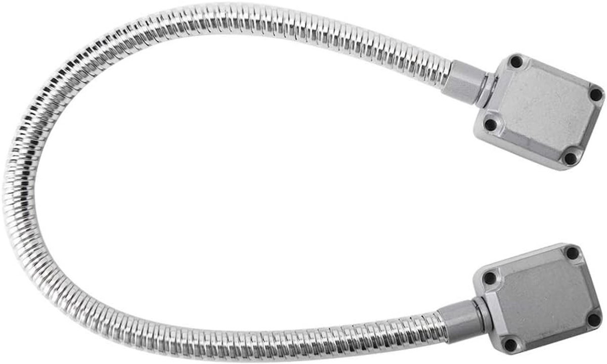 Duurzame doorloop met die-cast aluminium eindkappen en roestvrijstalen kabelbescherming, 8mm binnen diameter, ideaal voor diverse kabels en draden