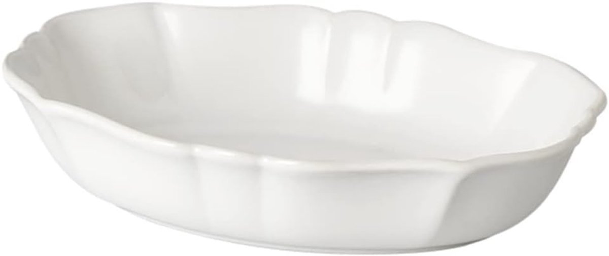 Retro fruit salade plaat, huishoudelijke gegrilde vis lade kant ovale schotel, hoge temperatuurbestendige grote keramische kom Fruit Bowl (Color : A)