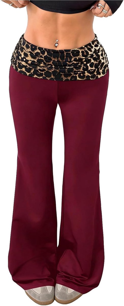 Leggings met dierenprint, smalle pasvorm, hoge tailleband, rekbaar, casual yogabroek voor work-out, dagelijks gebruik