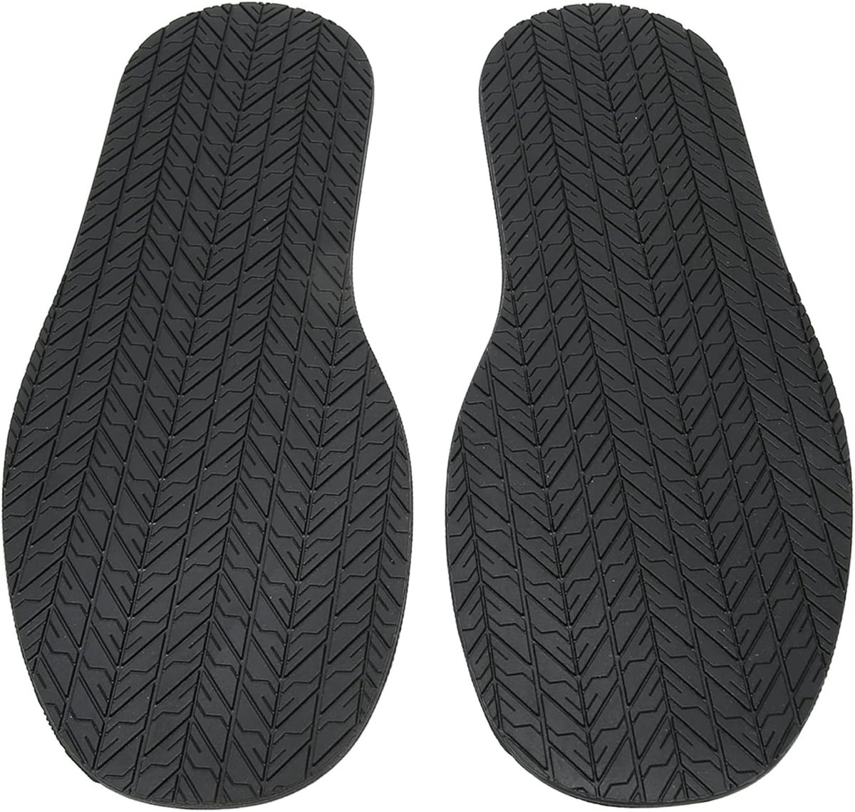 5,1 Inch Breed 1 Paar 3,7 Mm Dikke Antislip Volledige Zolen voor Bescherming (Zwart)