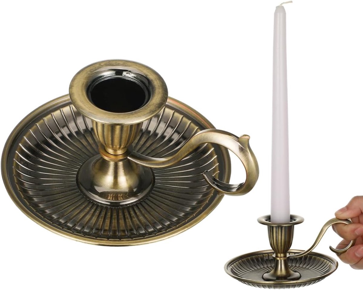 iplusmile Metalen kaarsenhouder met handvat voor tafeldecoratie romantische en vredige sfeer feestdecoratie cadeau voor feestdagen