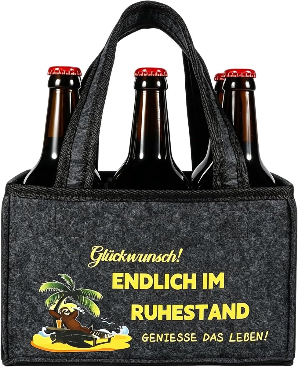 Cadeaus voor mannen, verjaardag, gepersonaliseerde cadeaus voor mannen, biercadeaus voor mannen, mannenhandtas, bier, grijs, ruhestand geschenk, Casual