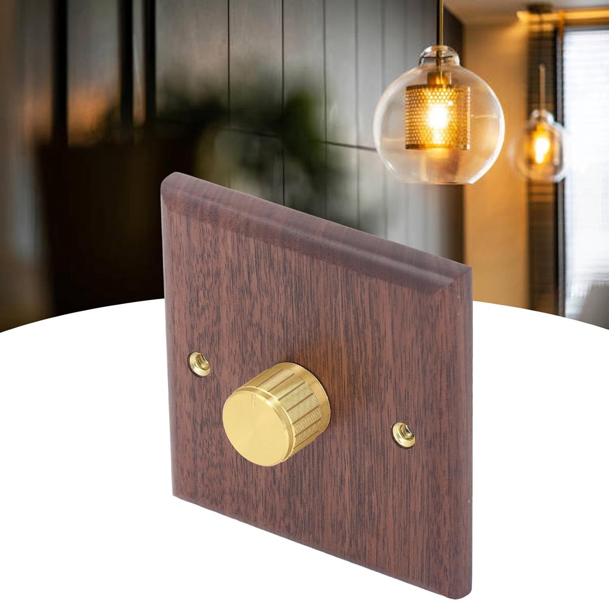 Houten Knop -Dimmerschakelaar voor LED -lamp DIMPEN 200–250 V, Gemakkelijkere Dimmerschakelaar voor Thuiskantoor Decor