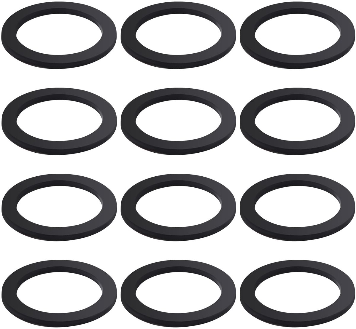 12 Stuks 39x29x2 mm Vlakke Afdichtringen voor Afvoerbuizen, Siliconen Ringen voor Sanitair, Pakking voor Sifon, Afdichting voor Wastafelafvoer, voor Afvoerbuis, Stankafsluiter Sifon