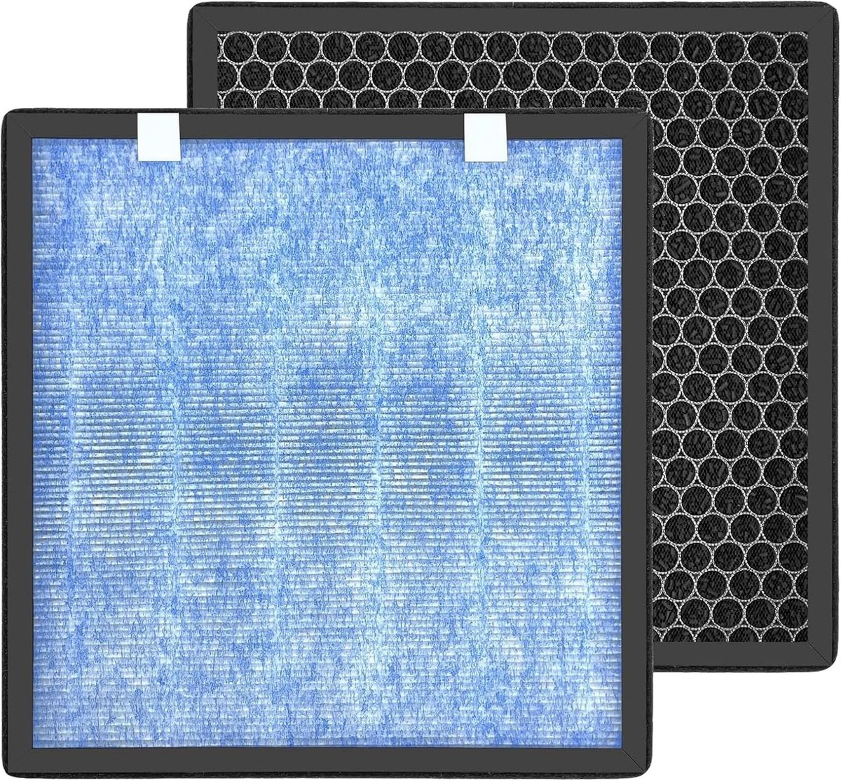 vervangingsfilter voor Dhyala KJ01 luchtreiniger, 2 stuks, H13 HEPA-filters met actieve kool, houdbaar 3-6 maanden, voor pollen, dierenharen, geuren en allergenen