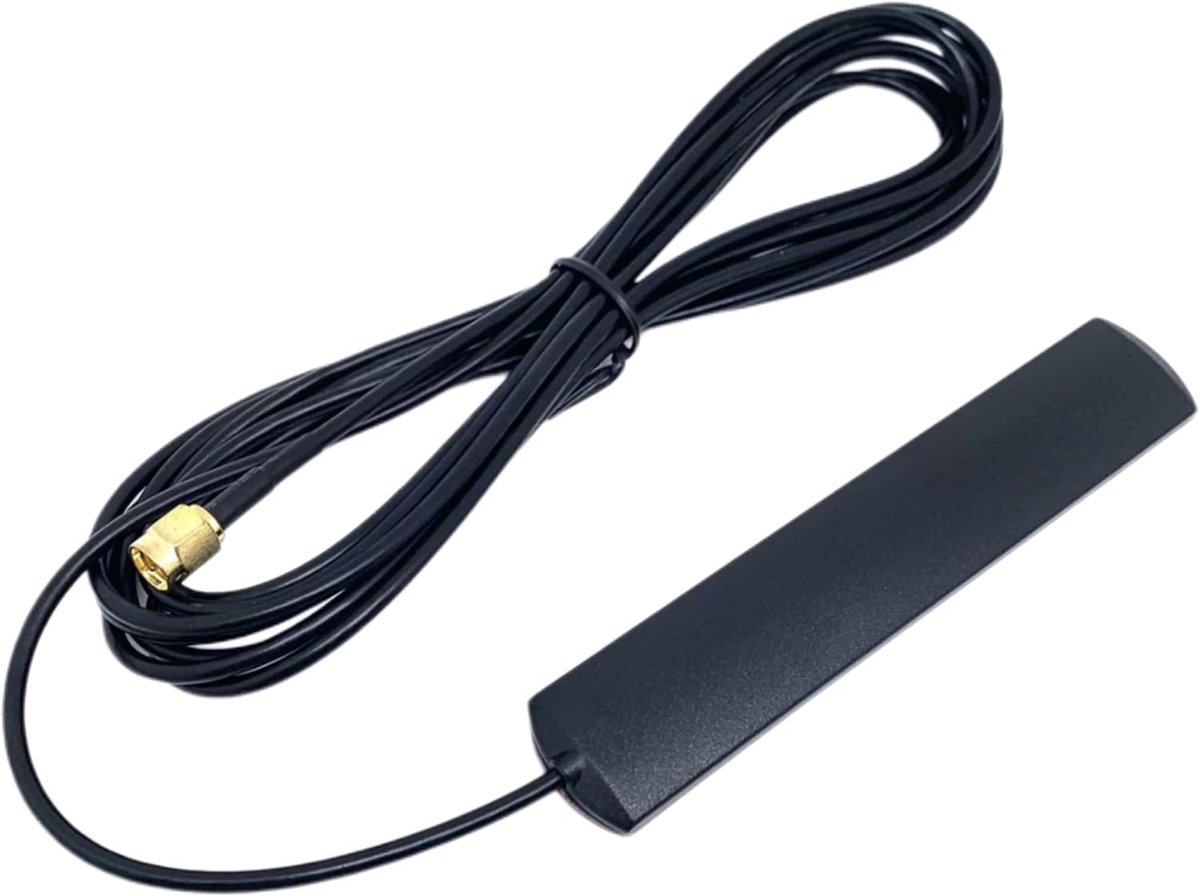 Autoradioantenne met SMA Connector | 5dBi DAB DAB+ FM Antenne met SMA Connector voor Autoruit, Voertuig, Vrachtwagen, SUV, Autoradio | 3 Meter