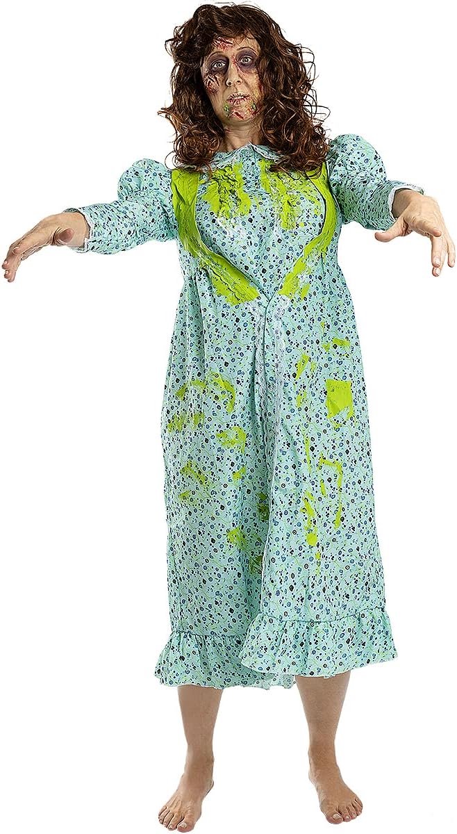 | Meisje uit The Exorcist-kostuum OFFICIËLE voor vrouwen Kostuum voor Volwassenen, Accessoire verkleedkleding en rekwisieten voor Halloween, carnaval & feesten - Blauw