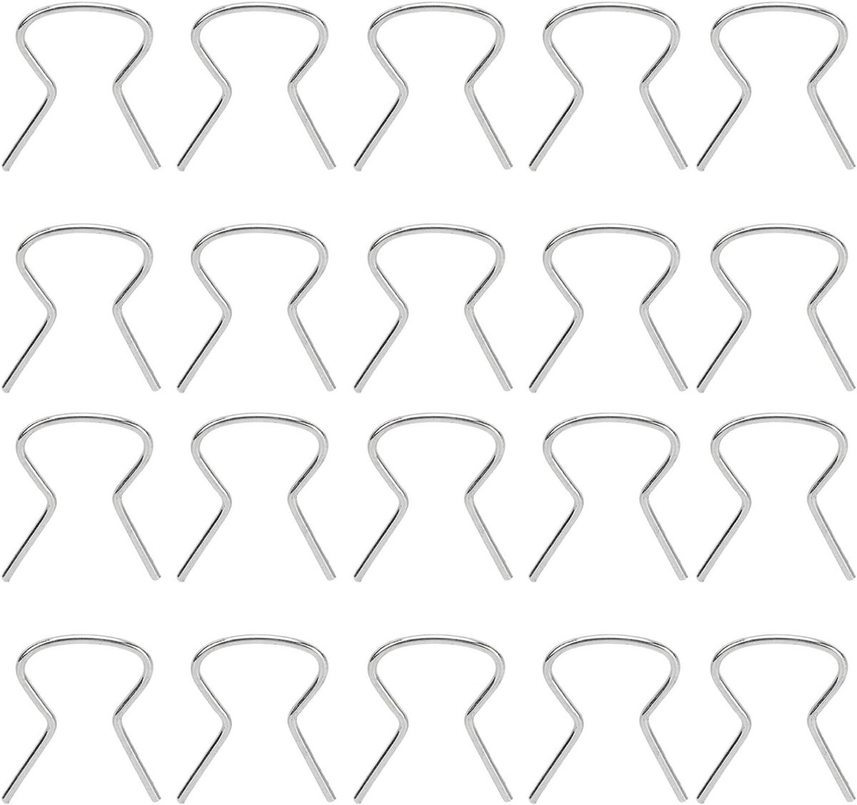 Fixatieclips voor Deur- en Raamhandgrepen, 20 Stuks, Duurzame Metalen Clips voor Raam- en Deurbeveiliging