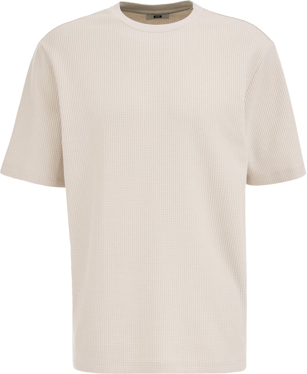WE Fashion Heren T-shirt met structuur