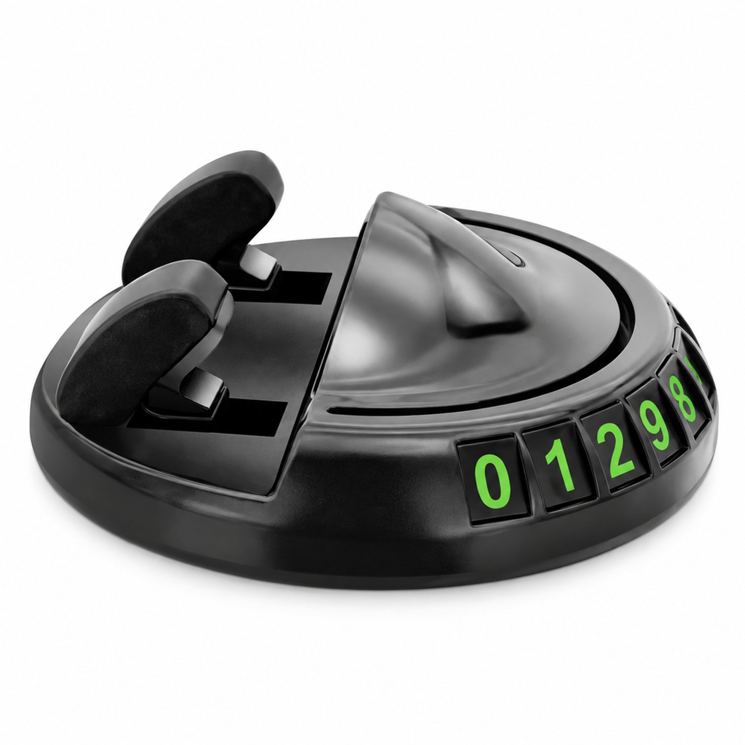 Telefoonhouders auto voor de middenconsole, met parkeernummerdisplay, zwart, 1 stuk
