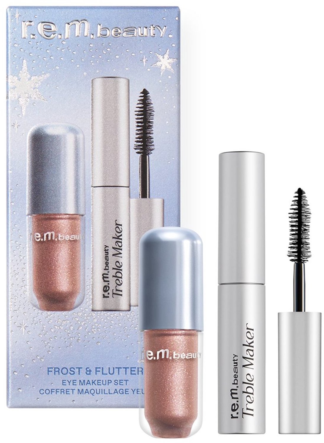 r.e.m. beauty - Frost & Flutter - Liquid eyeshadow en mascara reisformaat - Limited Edition Make-up Cadeauset