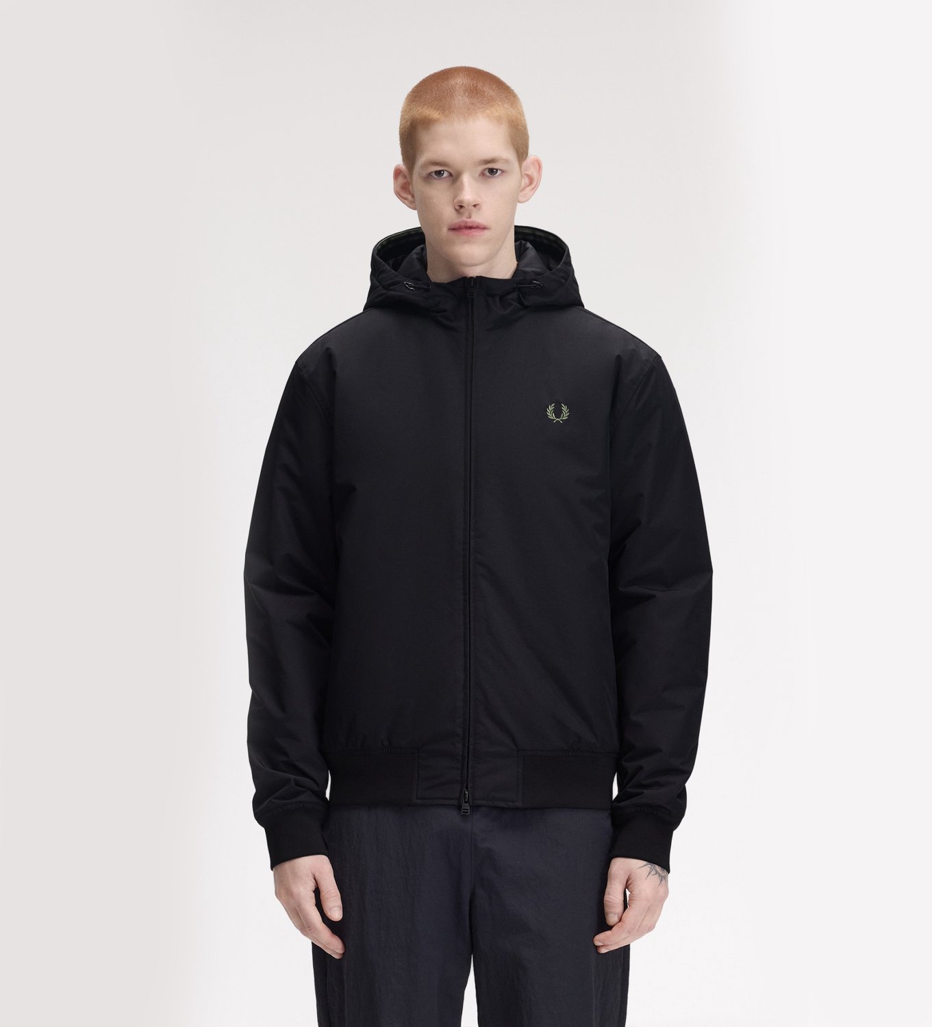 Fred Perry Zwarte Brentham jas met capuchon