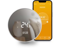 WIFI Verwarmingsthermostaat, Slimme Thermostaat Touchscreen Verwarmingsthermostaat Kamerthermostaat Intelligente voor Gasboiler Vloerverwarming Compatibel 3A
