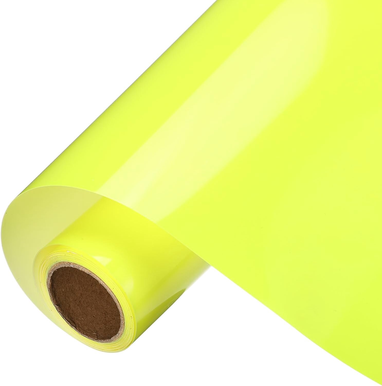 Zelfklevend vinyl 25 x 25 m - fluorescerend geel - sterke hechting - ideaal voor stickers en decoratie - Vemera